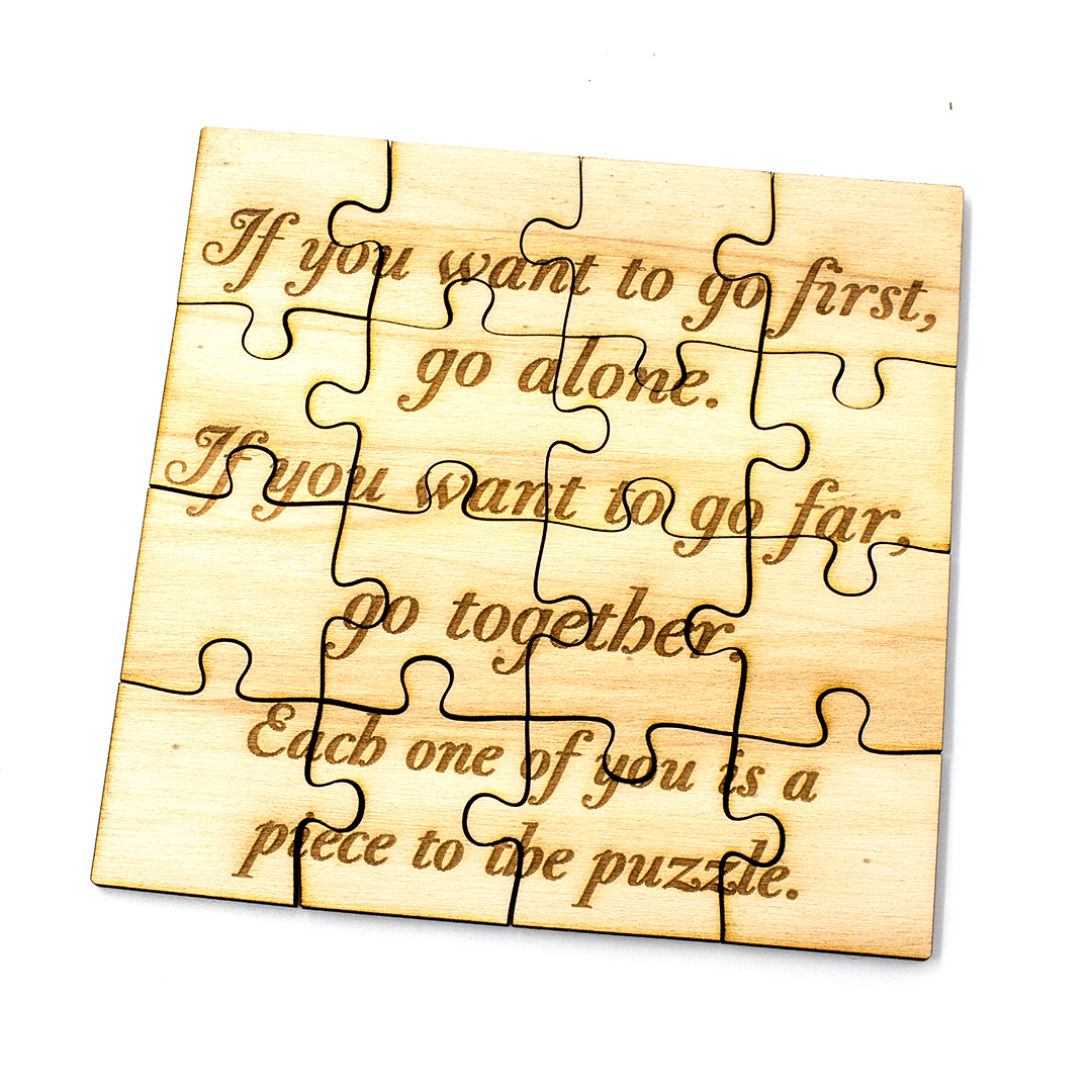 Custom Wooden Puzzle with Text