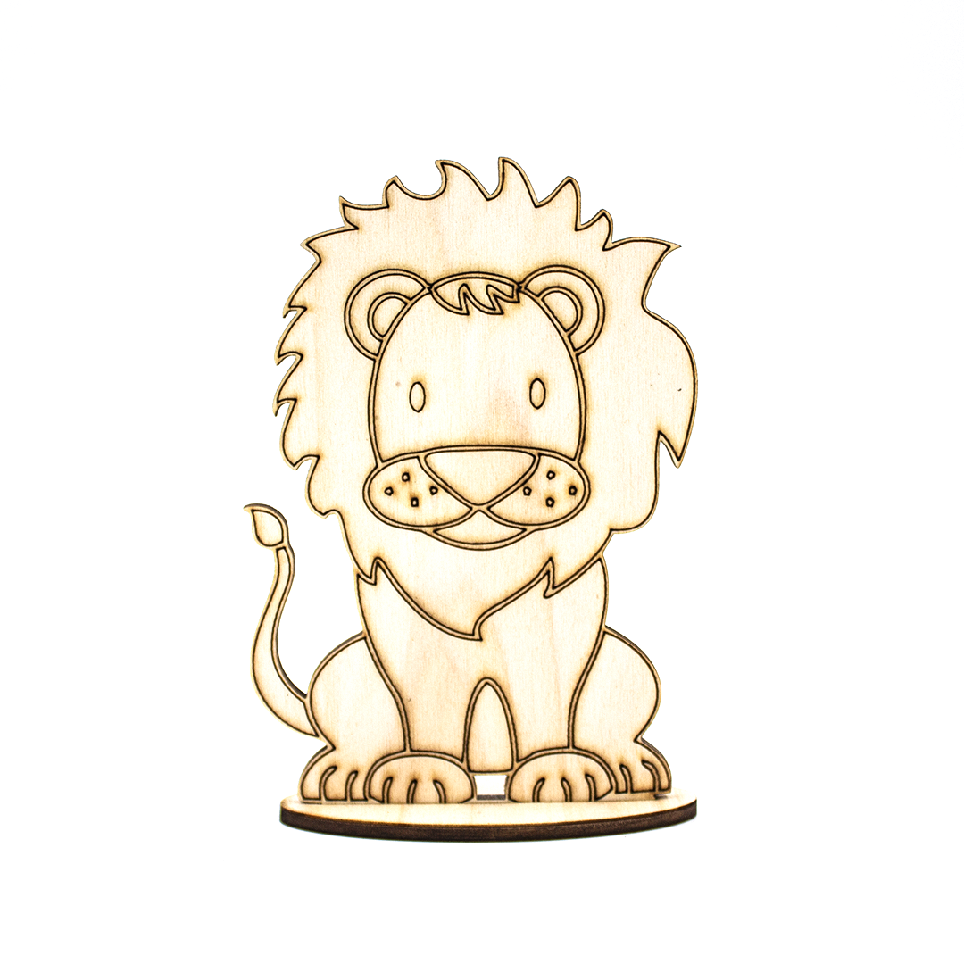 Lion Wooden Figure (Base)