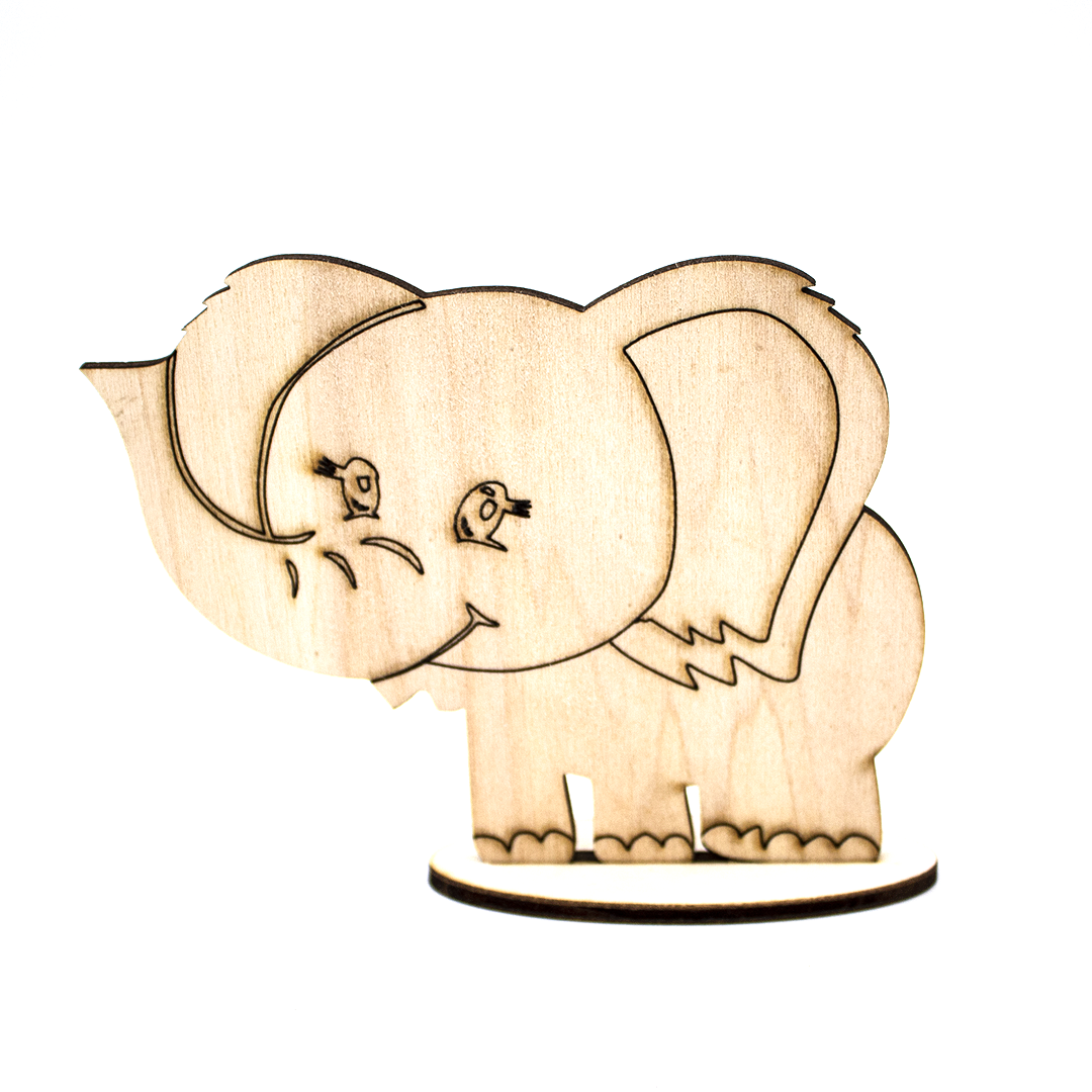 Elephant Wooden Figure (Base)