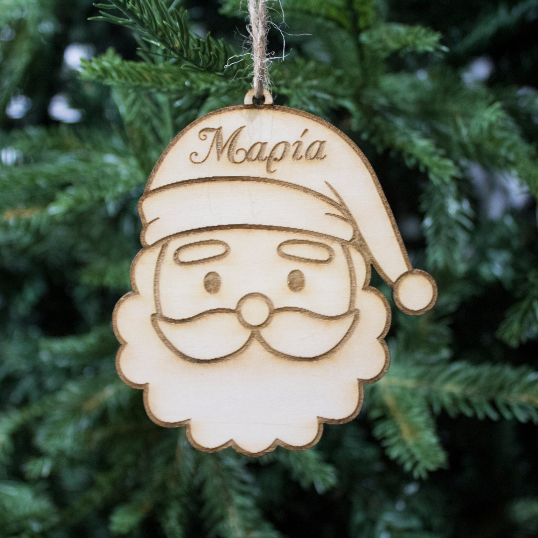 Wooden Christmas Ornament Custom name