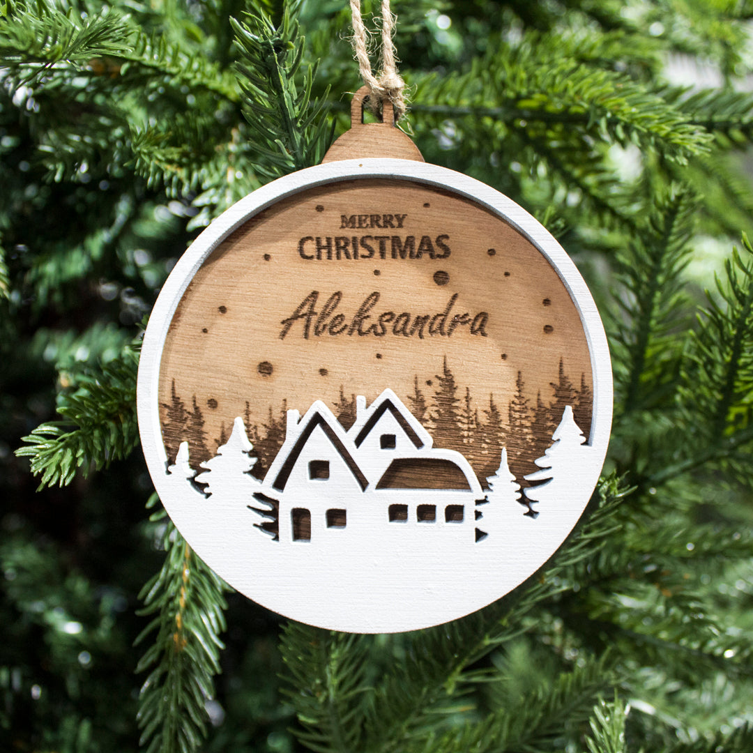 Wooden Christmas Ornaments with Name No.3