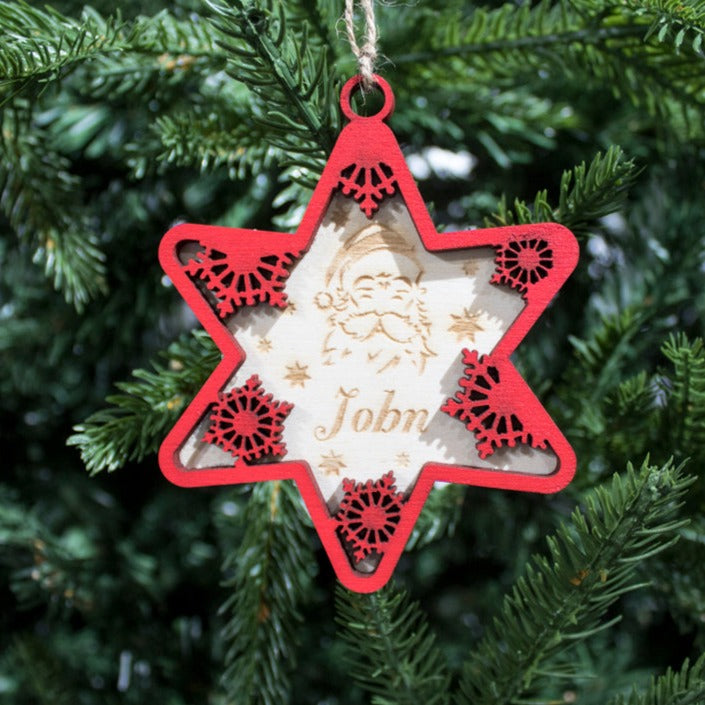 Custom Wooden Christmas Ornaments with Name