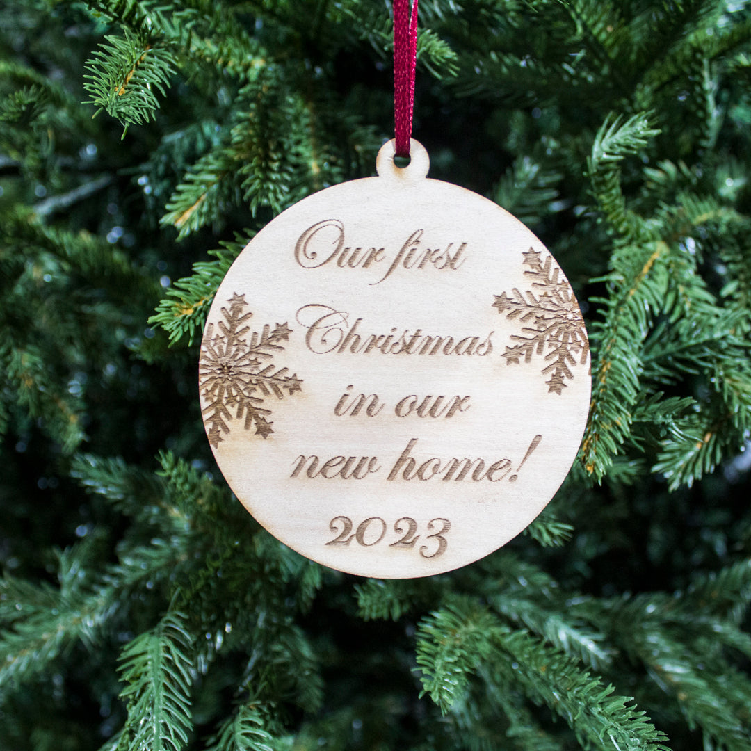Wooden Christmas Ornaments (New Home)