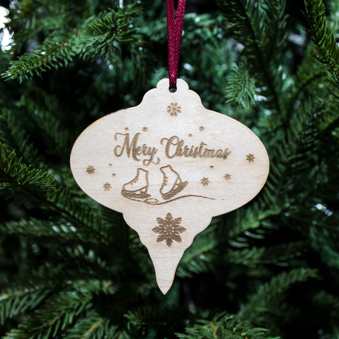 Wooden Christmas Ornaments (Merry Christmas)