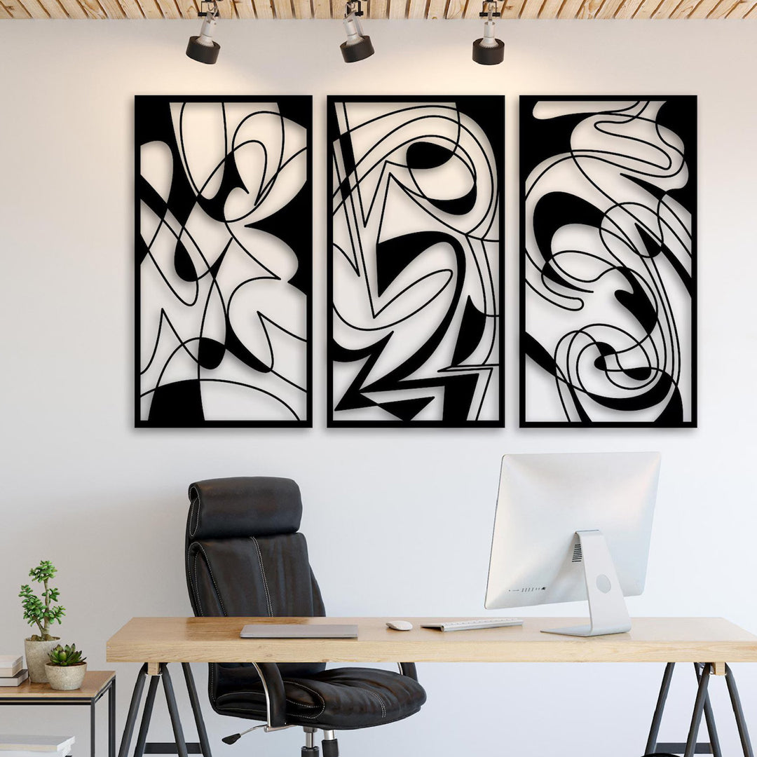 Handcrafted Wooden Wall Art -Abstract