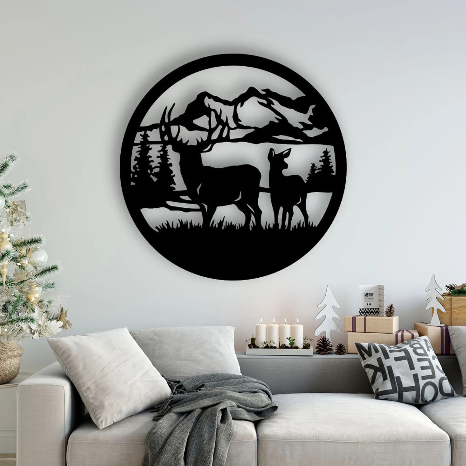 Handcrafted Wooden Wall Art -Look Away