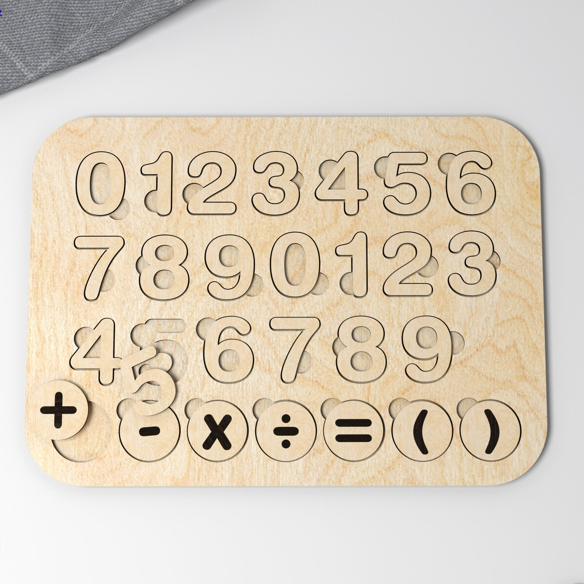 Wooden Numbers & Symbols Learning Set