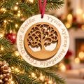 Tree of Life Layered Wooden Christmas Ornament