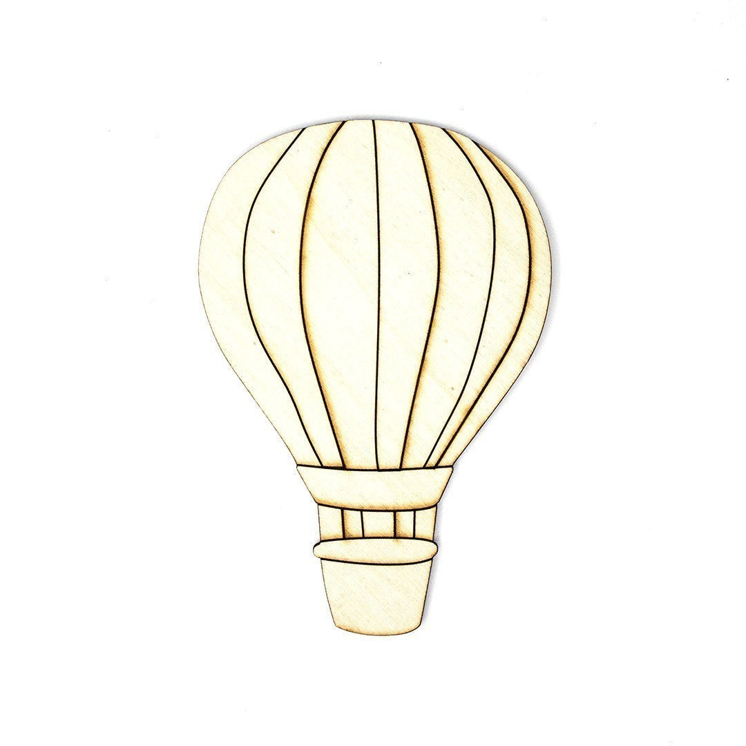 Wooderland custom laser-cut plywood hot air balloon figure for event decor or party favors