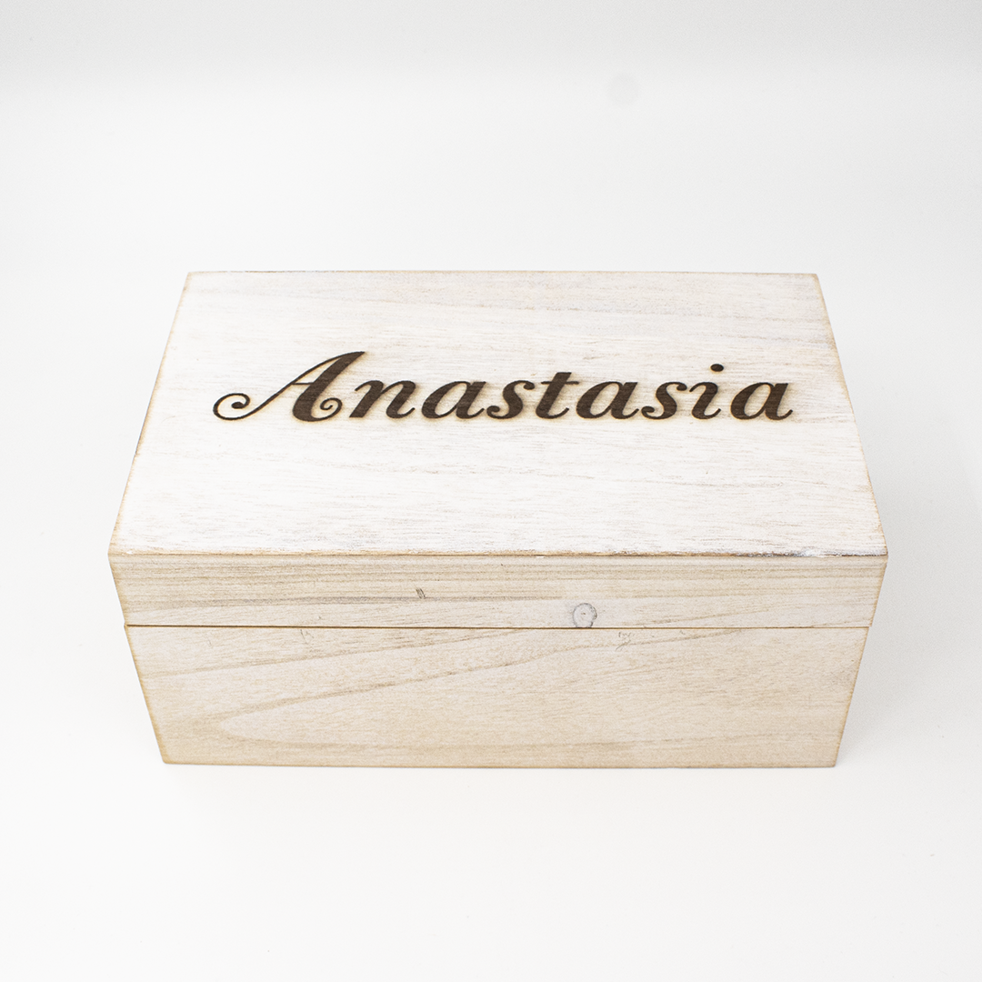 Custom Wooden Christening Box