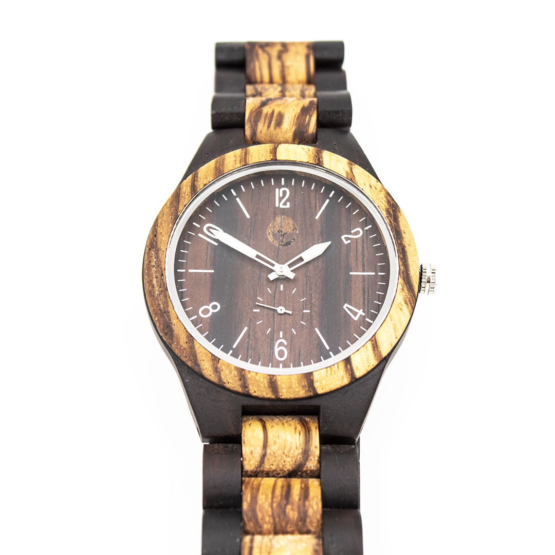 Elevate your style with the Cerberus wooden watch - an eco-friendly timepiece made with real wood, featuring a comfortable fit and a brushed silver buckle. The natural wood design adds a unique touch to your everyday wear, and each watch comes in a beautiful box, making it the perfect gift or addition to your collection. Shop now!