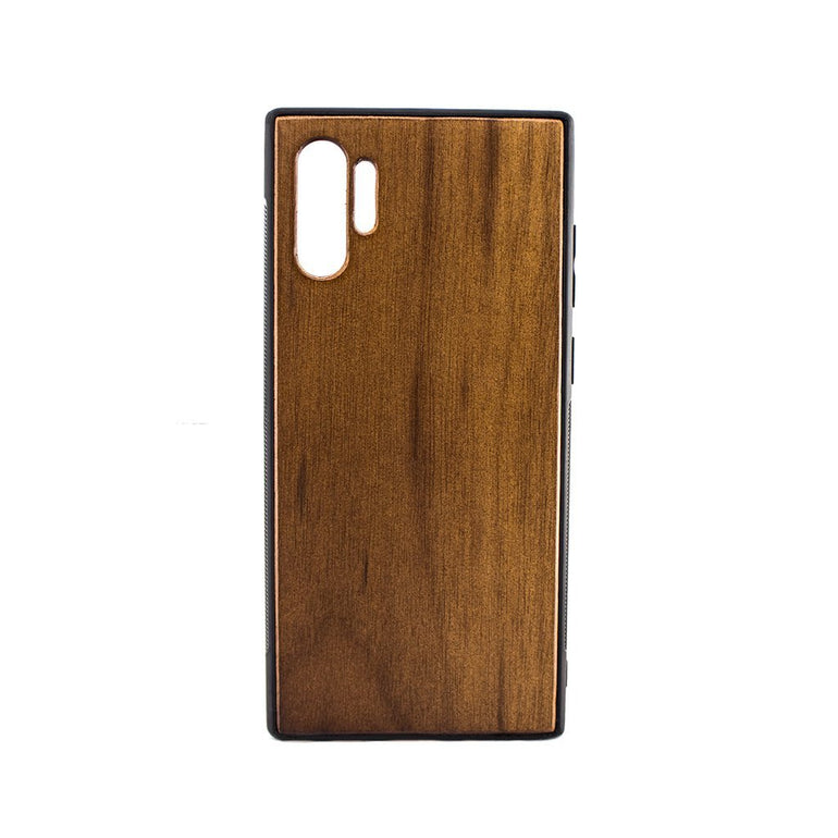 Protect your Samsung Note 10 Plus with our premium wooden phone case. Our cases are made from real wood and high-quality materials, providing first-class protection and a natural feel. The unique wood grain and color of each case makes it truly one-of-a-kind. The polycarbonate bumper provides maximum impact resistance, while the ultra-thin and lightweight design ensures a sleek and stylish look. With built-in buttons for volume and snap-on application.