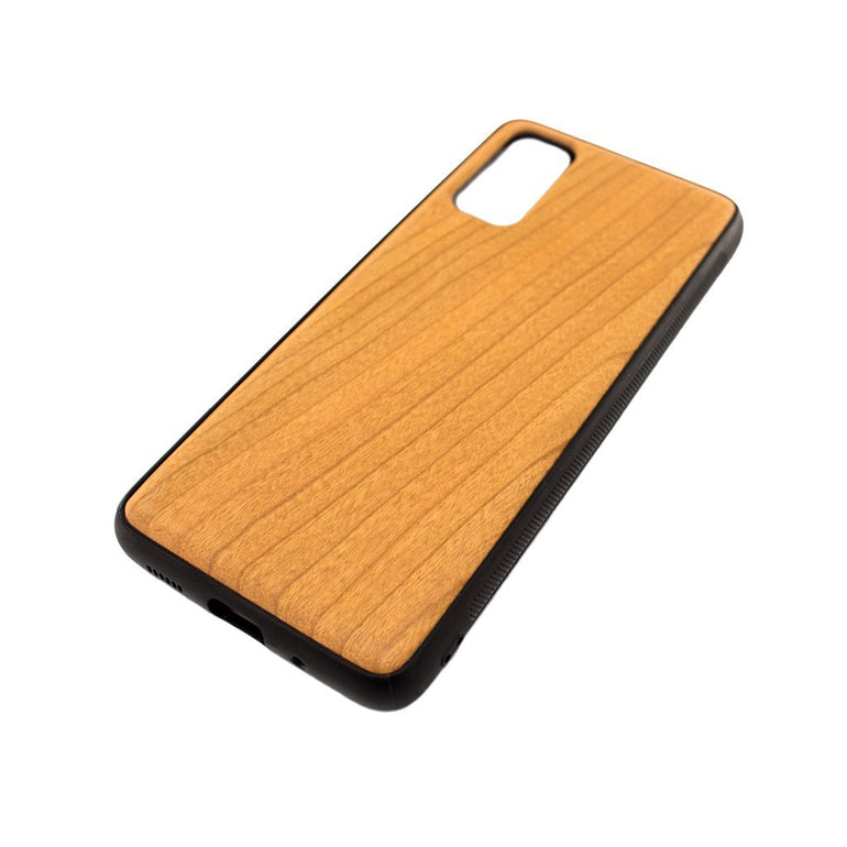 Protect your Samsung S20 Plus with our premium wooden phone case. Our cases are made from real wood and high-quality materials, providing first-class protection and a natural feel. The unique wood grain and color of each case makes it truly one-of-a-kind. The polycarbonate bumper provides maximum impact resistance, while the ultra-thin and lightweight design ensures a sleek and stylish look. With built-in buttons for volume and snap-on application.