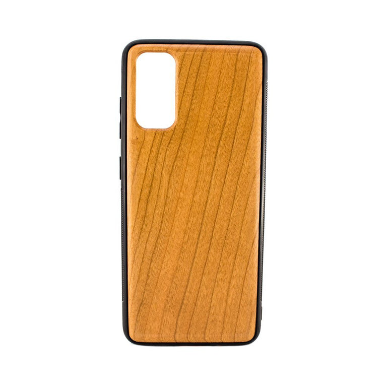 Protect your Samsung S20 with our premium wooden phone case. Our cases are made from real wood and high-quality materials, providing first-class protection and a natural feel. The unique wood grain and color of each case makes it truly one-of-a-kind. The polycarbonate bumper provides maximum impact resistance, while the ultra-thin and lightweight design ensures a sleek and stylish look. With built-in buttons for volume and snap-on application.