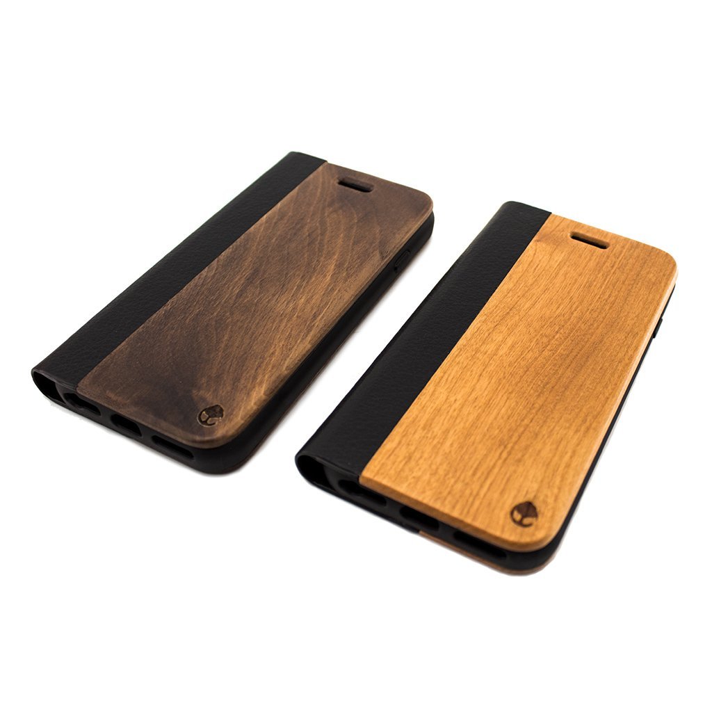 Protect your iPhone 6/7/8 Wooden Flip with our premium wooden phone case. Our cases are made from real wood and high-quality materials, providing first-class protection and a natural feel. The unique wood grain and color of each case makes it truly one-of-a-kind. The polycarbonate bumper provides maximum impact resistance, while the ultra-thin and lightweight design ensures a sleek and stylish look. With built-in buttons for volume and snap-on application.