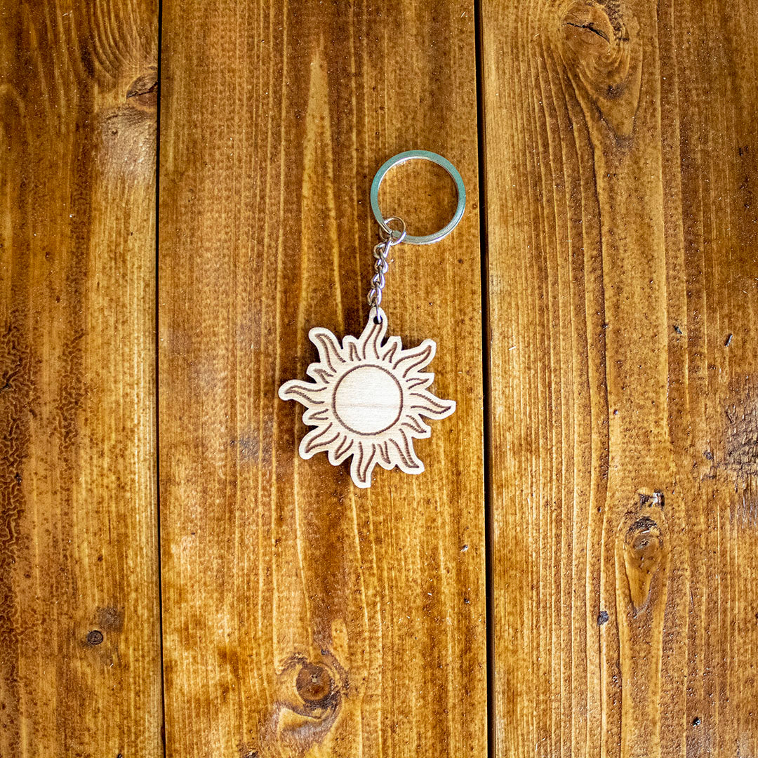 Sun Wooden Keyring